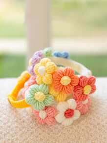 1pc Random Color Flower Decor Pet Necklace - Multicolor - View 6