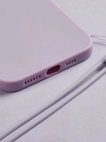 素色手機殼帶掛繩 - 淡紫色 - 查看 3