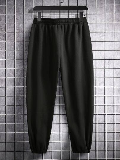 Guys Solid Slant Pocket Sweatpants