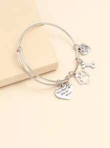 Vòng tay trái tim - Bạc - Xem 1