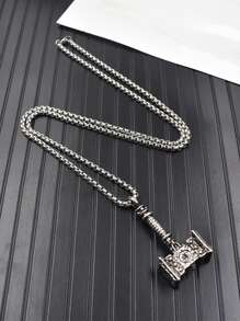 Hợp kim mặt dây chuyền hình búa cho nam giới thời trang và phổ biến để làm quà tặng trang sức và cho vẻ ngoài sành điệu - Màu Bạc Cổ - Xem 1