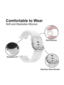 St.siabe 1 件经典扣纯色硅胶表带，带快速释放弹簧杆，男女皆宜，适用于石英表、机械表，兼容三星和华为智能手表表带，宽度为 20 毫米 22 毫米，可作为返校学生的礼物