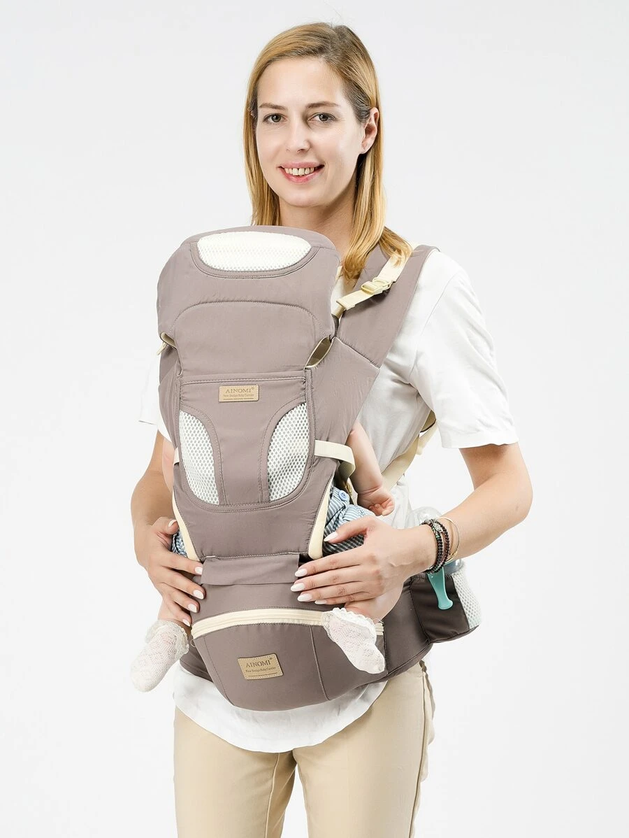Colorblock Baby Carrier - Khaki - View 1