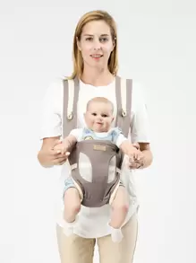 Colorblock Baby Carrier - Khaki - View 2