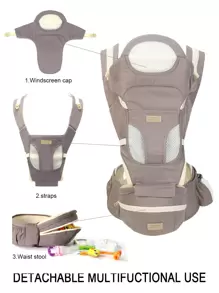 Colorblock Baby Carrier - Khaki - View 4