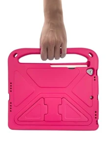 玫瑰紅色鑽石造型eva防護套,帶手柄,適用於保護ipad - 玫紅色 - 查看 2