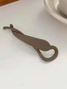 素色香蕉夾 - 咖啡 - 查看 2