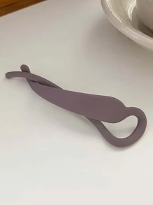 素色髮夾 - 淺灰紫 - 查看 2