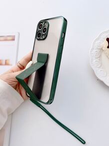 邊框拼接手機殼帶腕帶支架 - 墨綠色 - 查看 2