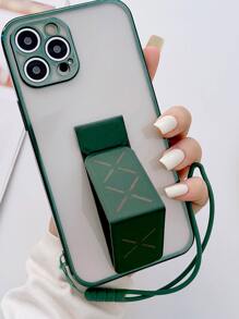 邊框拼接手機殼帶腕帶支架 - 墨綠色 - 查看 3