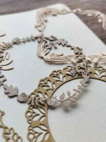 10 cái rỗng thiết kế hoa giấy thủ công trang trí - Nhiều màu - Xem 4