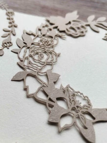 10 cái rỗng thiết kế hoa giấy thủ công trang trí - Nhiều màu - Xem 3