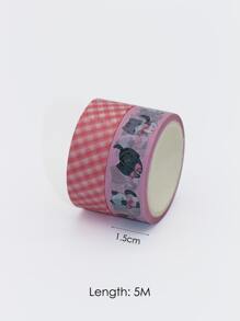 1set Cat Print Washi Tape - Multicolor - View 4