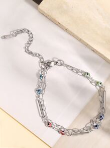 眼睛裝飾分層手鏈 - 彩色 - 查看 4