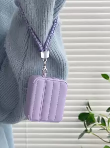 1个羽绒耳塞保护套，兼容 4 Pro、Pro 2、Pro 3、3、2，柔软纯色优质皮革 - 紫色 - 查看 5