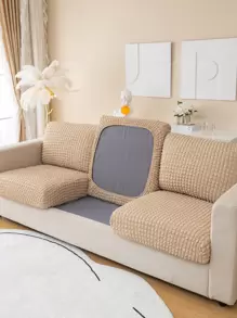 1 tấm bọc ghế sofa bằng vải thô trơn - Màu Khaki - Xem 3