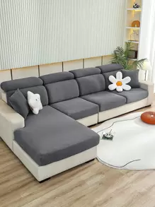1 Ghế Sofa Co Giãn Bọc Ghế, Màu Xám Có Thể Tháo Rời Đệm Ghế, Chống Trầy Xước Ghế Sofa Đệm Cho Ghế Sofa Đệm Phòng Khách - Màu xám đen - Xem 4