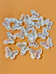 50 chiếc mặt dây chuyền hình con bướm bằng nhựa DIY - Trong sáng - Xem 2