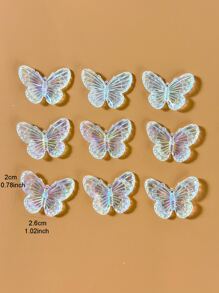 50 chiếc mặt dây chuyền hình con bướm bằng nhựa DIY - Trong sáng - Xem 3