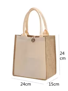 حقيبة غداء محمولة من الكتان الأكسفورد بلون واحد، سعة كبيرة، مناسبة للمراهقات والنساء وطالبات الجامعة، مثالية للعودة إلى المدرسة، أول يوم في المدرسة، المدرسة المتوسطة، المدرسة الثانوية، التسوق، العطلات