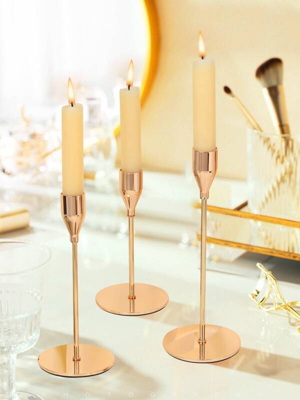 3pcs Metal Candle Holder SHEIN USA