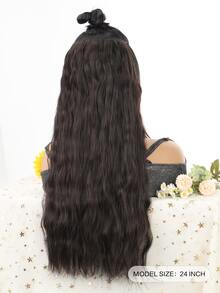 Extensión del pelo largo rizado sintético - Dark Brown - Ver 2