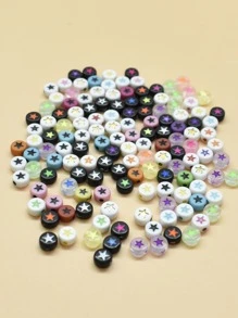 Yiwu Qiyou Accessories Co., LTD 100入組/包7mm彩色亞克力五角星亞克力珠子適用於手環,項鍊製作 - 彩色 - 查看 3