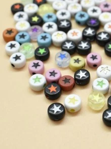 Yiwu Qiyou Accessories Co., LTD 100入組/包7mm彩色亞克力五角星亞克力珠子適用於手環,項鍊製作 - 彩色 - 查看 4