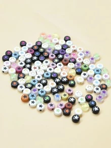 Yiwu Qiyou Accessories Co., LTD 100入組/包7mm彩色亞克力五角星亞克力珠子適用於手環,項鍊製作 - 彩色 - 查看 5