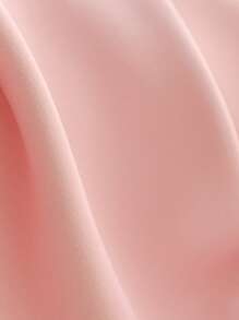 Lace Decor Double Layer Single Panel Blackout Curtain - Pink - View 3