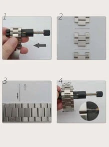 Rhinestone Decor Watchband Compatible With Apple Watch - Silver - View 7