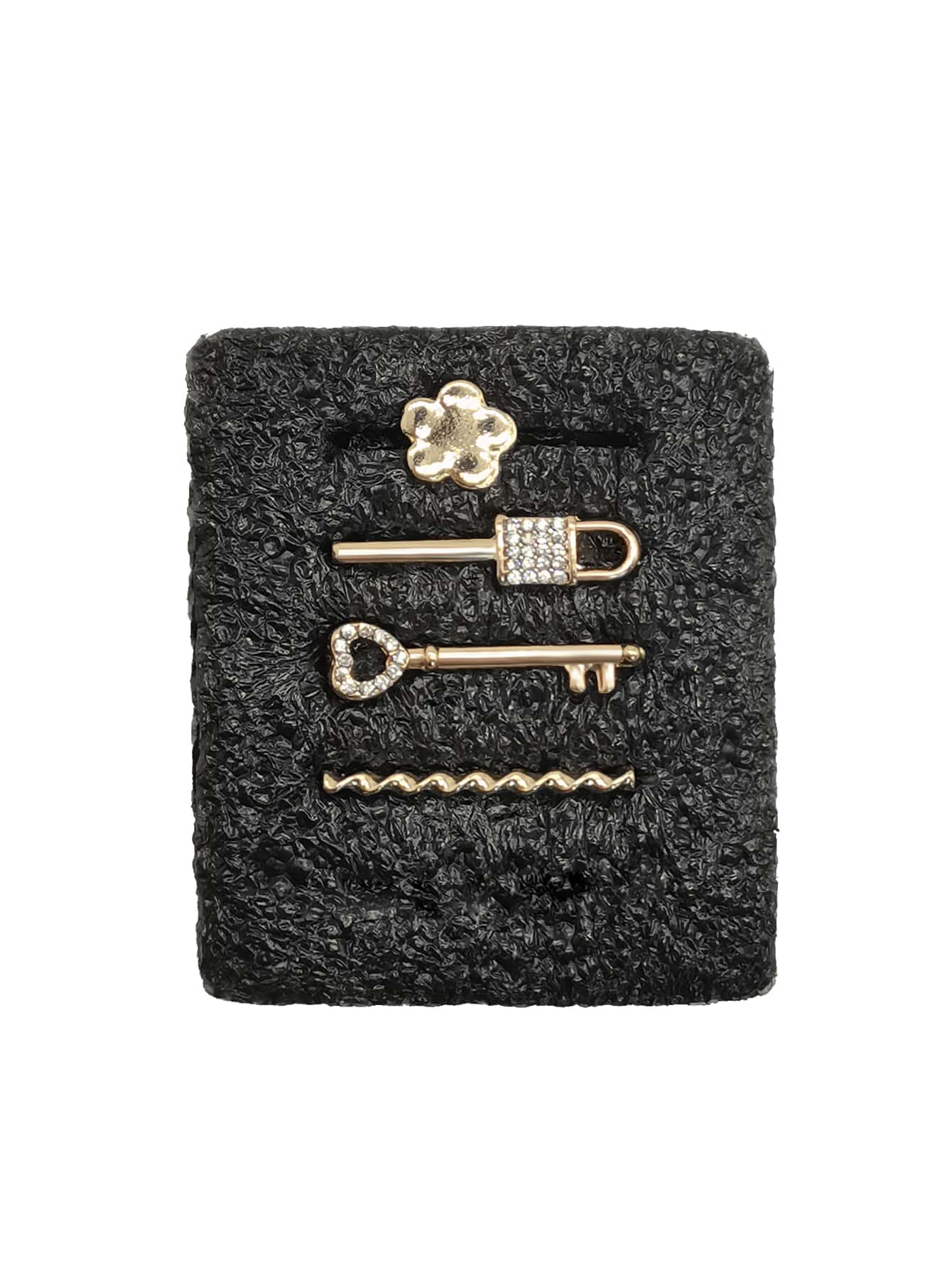 4 cái Rhinestone Trang trí Phụ kiện Đồng hồ Thông minh - Vàng - Xem 1