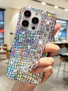 With Phone Charm Y2k Crocodile Print Phone Case With Hand Strap Compatible With IPhone15/15Plus/15Pro/15Promax,International Version, Not The Domestic Version - Multicolor - View 2