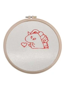 5入組手掌刺繡箍 - 米色 - 查看 4