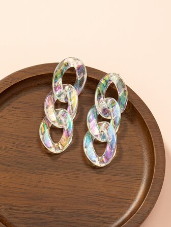 鐳射鏈條設計耳墜