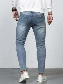 Manfinity Men Ripped Washed Skinny Jeans