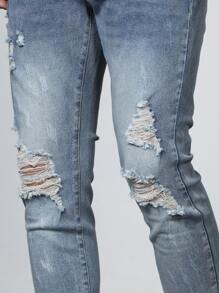 Manfinity Men Ripped Washed Skinny Jeans