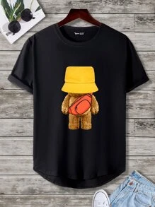 Manfinity Hypemode Men Cartoon Graphic Tee - Black - View 1