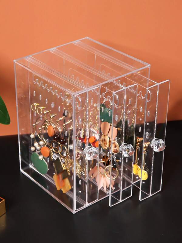 1pc Clear Earring Storage Box SHEIN USA