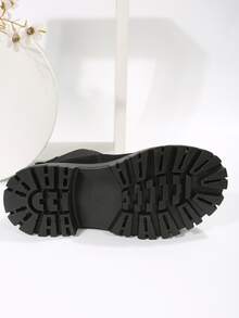 一腳蹬仿麂皮切爾西靴 - 黑色 - 查看 3