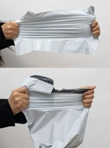 10pcs Portable Self-sealing Packing Bags, Waterproof And Thick Express Packaging Bags, Gift Dustproof Bags, Logistics Packaging And Storage Bags, Anti-explosion Clothing Shipping Bags - Black and White - View 6