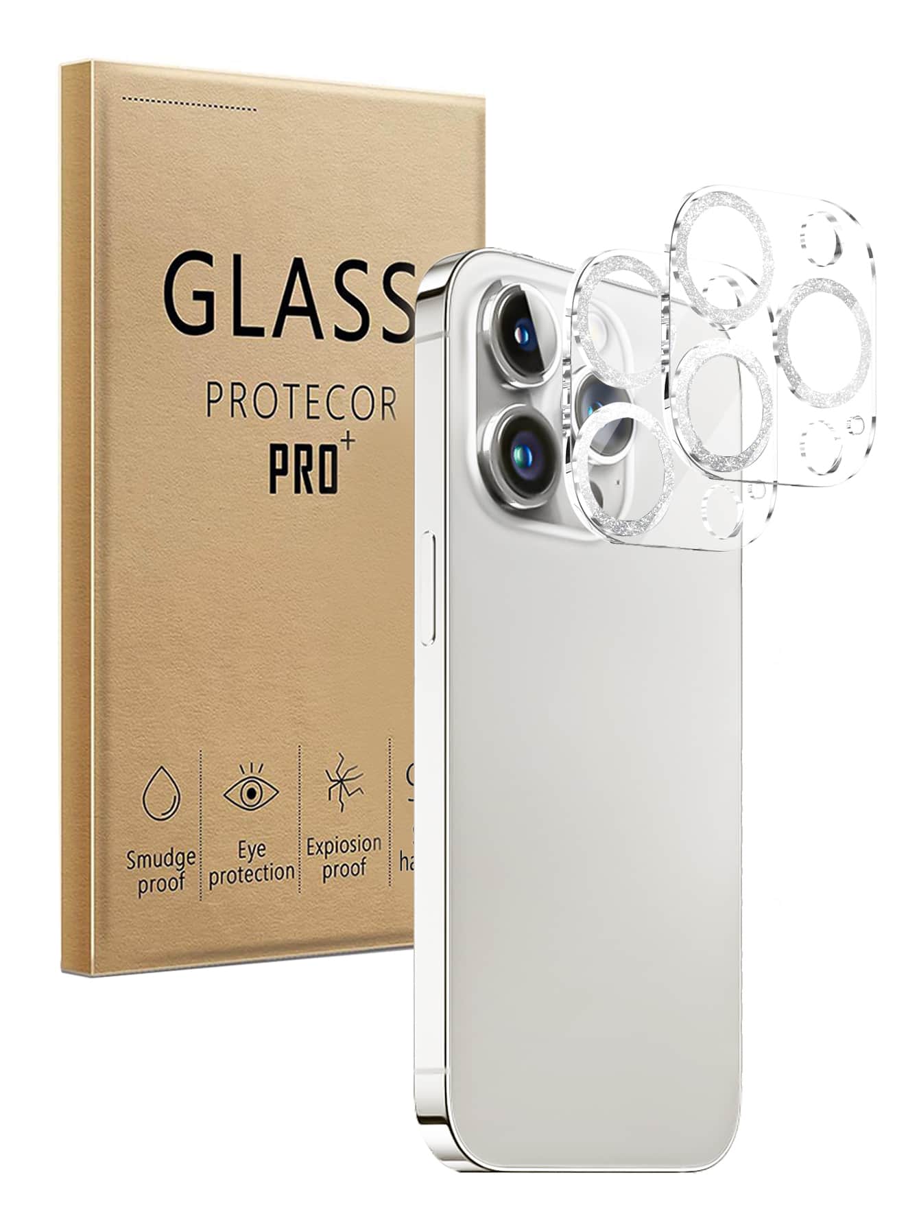 2 片強化鏡頭保護膜相容於 iPhone 15/15Pro/15Plus/15Promax - 銀色 - 查看 1