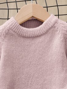 Bebé Jersey de manga raglán & Pantalones con patrón de cuadros tejido - Multicolor - Ver 4