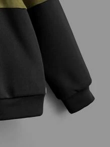 SHEIN Boys Letter Graphic Colourblock Pullover & Contrast Side Seam Joggers - Multicolor - View 4