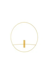 1pc Wall Mounted Flower Pot Home Decor Vase Room Decor Flower Vase Glass Vase - Gold - View 2