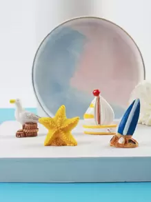 4 chiếc Starfish Thiết kế Trang trí Ngẫu nhiên Thủ công - Nhiều màu - Xem 1