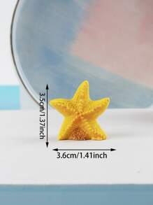 4 chiếc Starfish Thiết kế Trang trí Ngẫu nhiên Thủ công - Nhiều màu - Xem 4