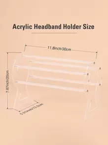 1 Pieza Soporte Para Almacenamiento De Cintas Para La Cabeza, Organizador Transparente Para Cintas Para El Cabello Para El Hogar, Regalo Para El Día De San Valentín