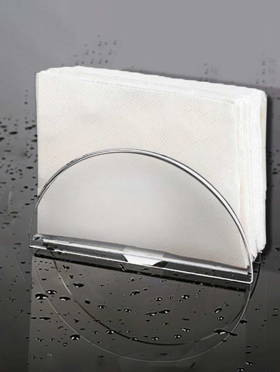 1入組透明半圓形形狀餐巾架 - 無色 - 查看 1