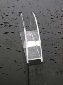 1入組透明半圓形形狀餐巾架 - 無色 - 查看 3